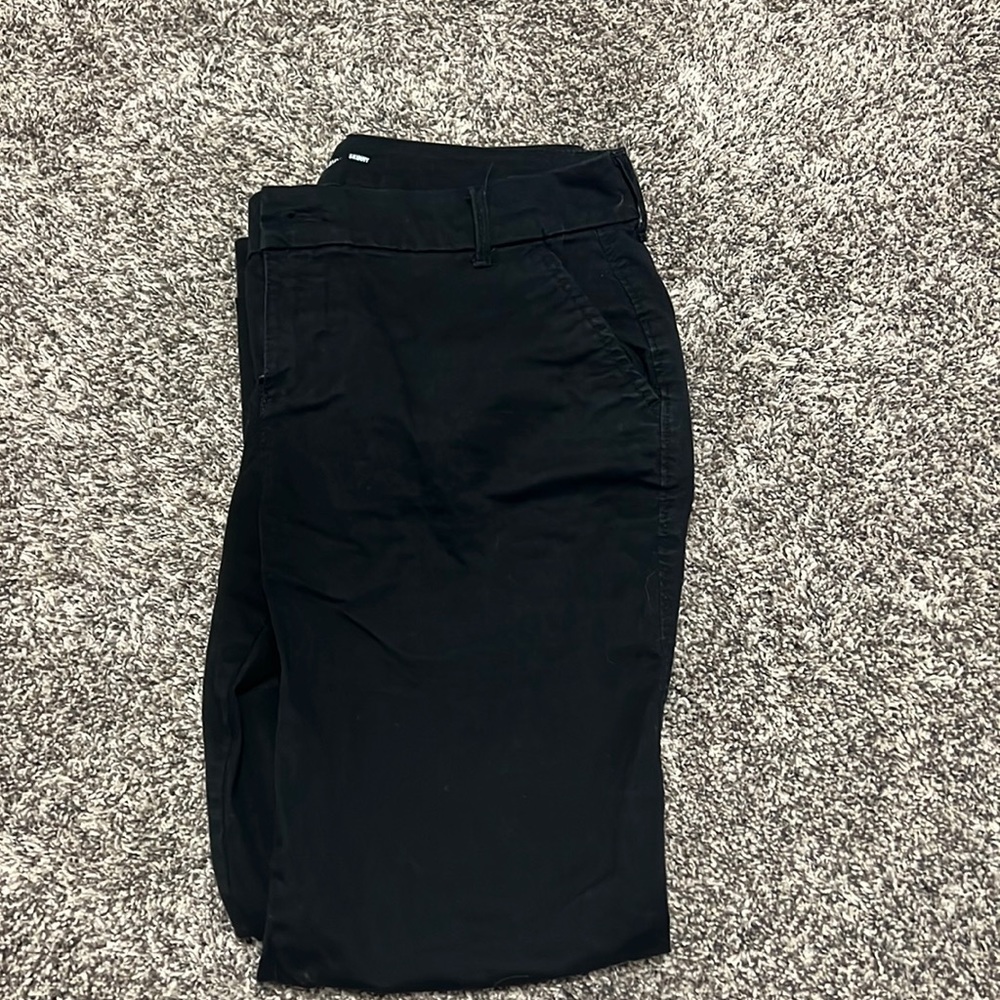 Black khaki straight pants